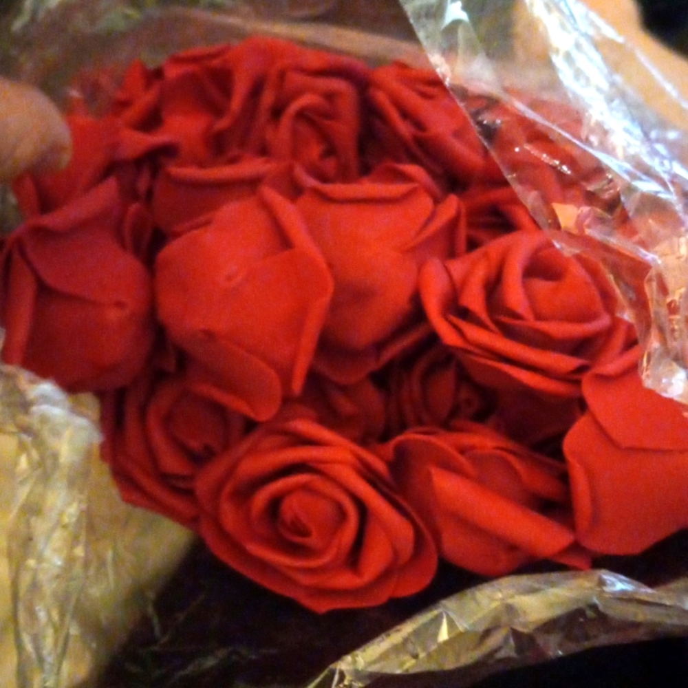 Fake velvet roses